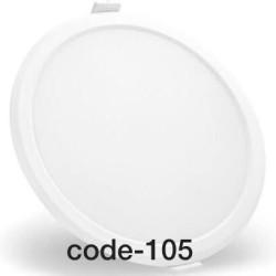 105-Panel Light 9watt Cool White Round-A90-B05